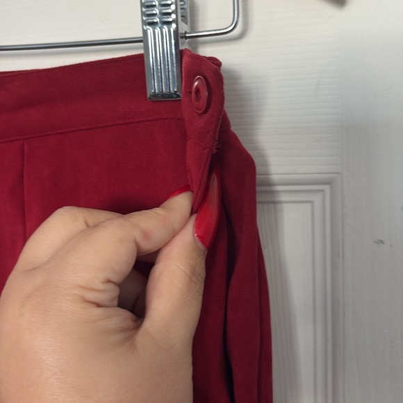 Sag Harbor Red Velour Straight Leg Pants - Picture 3 of 5